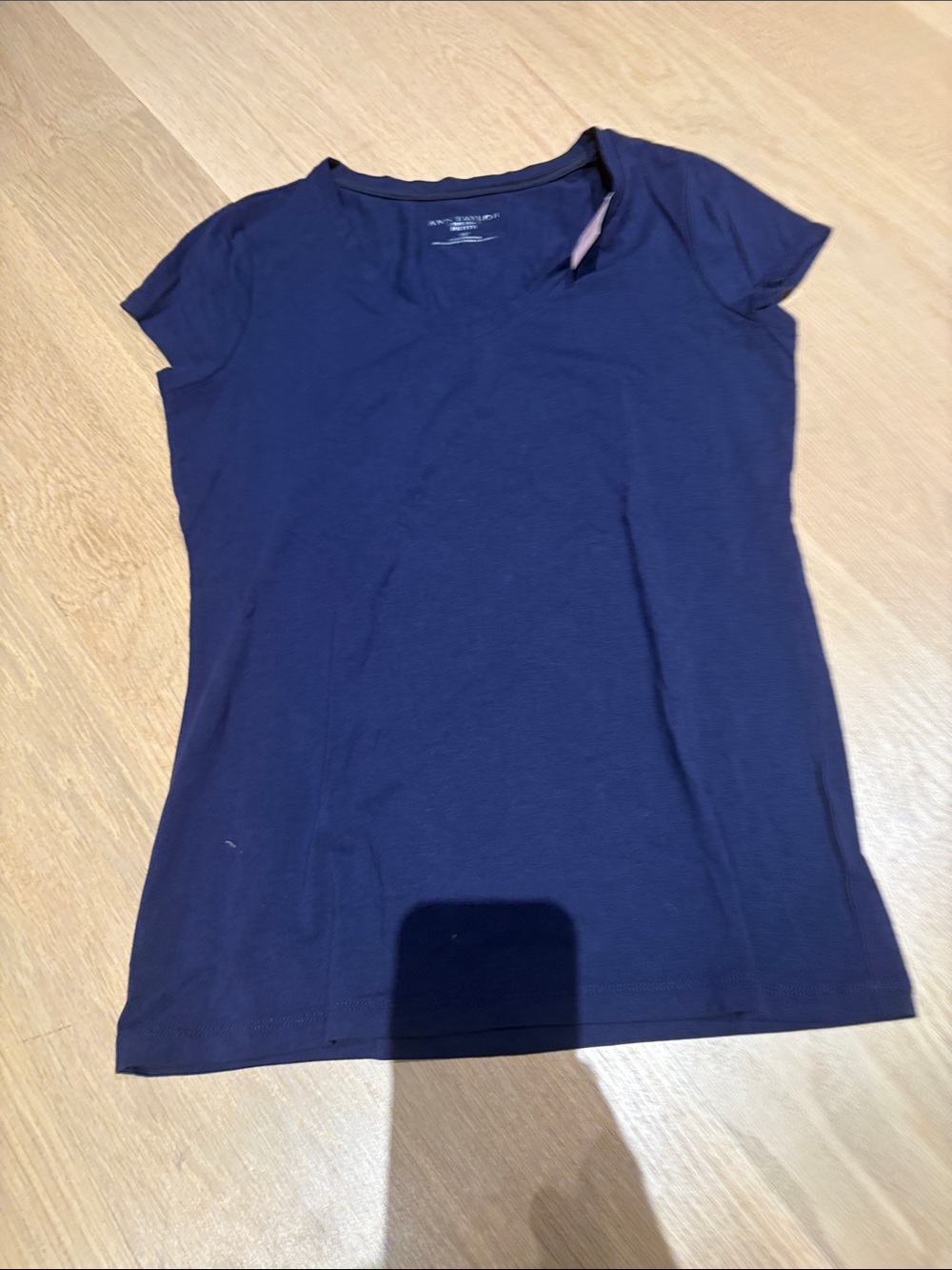 Ann Taylor Women's Short Sleeve Crew Tee in Navy